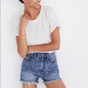 Madewell embroidered shorts